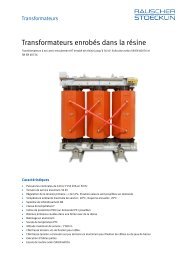 Transformateurs moulés - Rauscher & Stoecklin AG