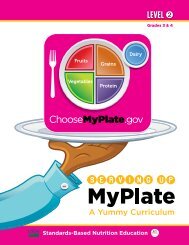 Serving Up MyPlate-A Yummy Curriculum, Level 2 - Team Nutrition ...