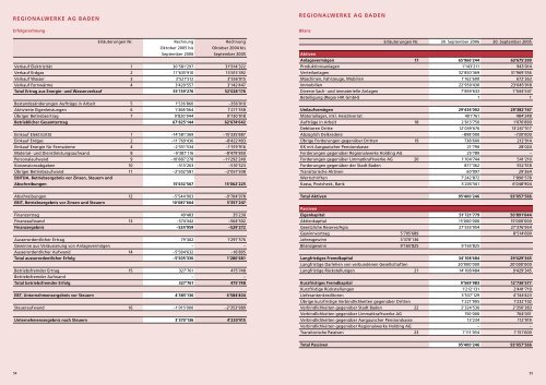 Geschäftsbericht 2006 - Regionalwerke AG Baden