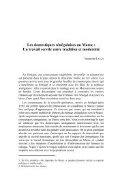 Les domestiques sénégalaises au Maroc : Un travail servile entre ...