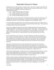 Dependent Sources in Pspice - PCC