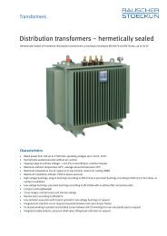 Hermetically sealed distribution transformers - Rauscher & Stoecklin ...