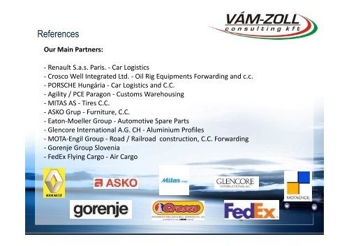 Presentation of Vám-Zoll Ltd. Nagykanizsa - B2B Loco