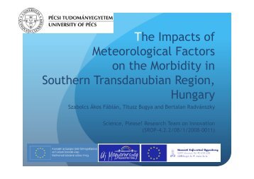 The Impacts of Meteorological Factors on the Morbidity in Southern ...