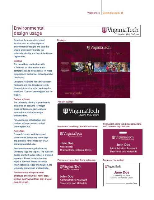 Branding and Identity - Virginia Tech