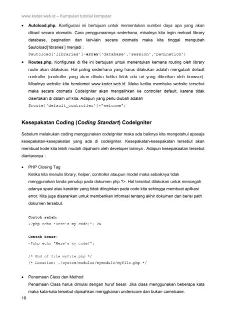 Framework Codeigniter