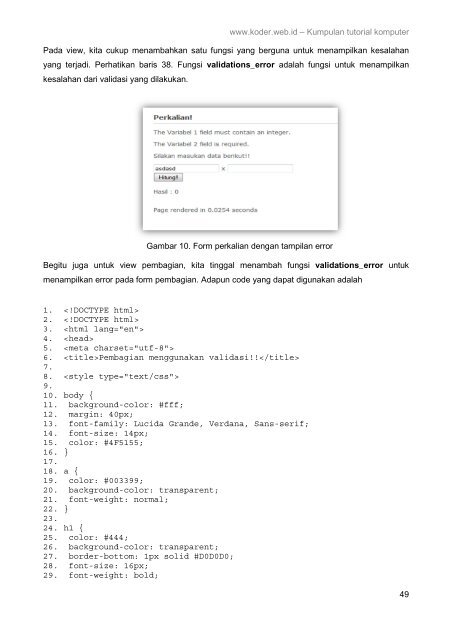 Framework Codeigniter