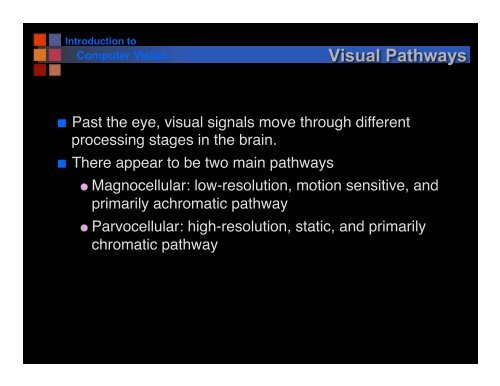 Introduction Human Vision Light, Color, Eyes, etc.