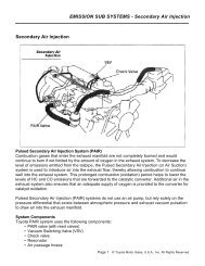 Secondary Air Injection EMISSION SUB SYSTEMS ... - Autoshop 101