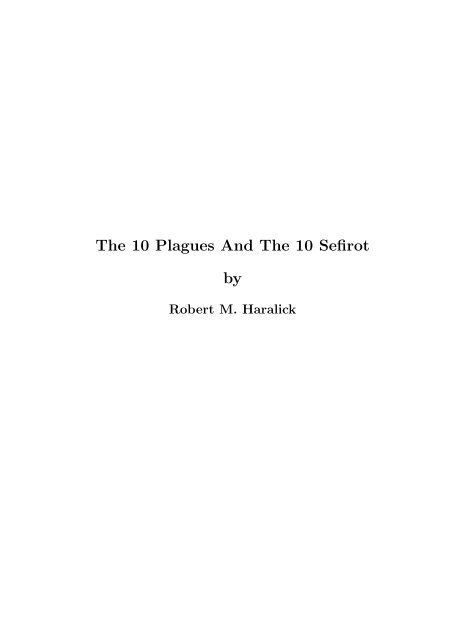 The 10 Plagues And The 10 Sefirot by - Kabbalah.torah-code.org