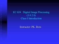 EC 624 Digital Image Processing (3 0 2 8) Class I Introduction ...