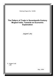 The Pattern of Trade in Seventeenth-Century Mughal India: Towards ...