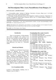 Soil Mesostigmata Mites (Acari, Parasitiformes) from Hungary. II