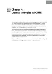 Chapter 4: Literacy strategies in PDHPE - Curriculum Support