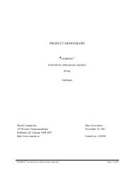 PRODUCT MONOGRAPH