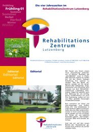 Vier Jahreszeiten - RehabilitationsZentrum Lutzenberg