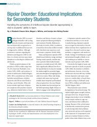 Bipolar Disorder: Educational Implications for Secondary Students