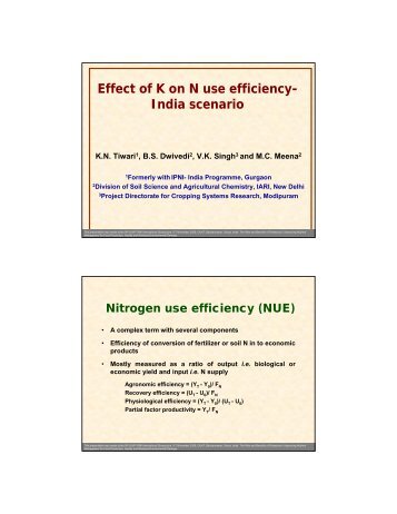 Presentation (pdf 351 kB) - The International Potash Institute