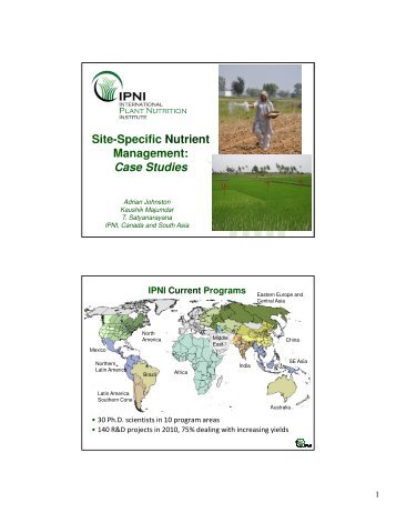 Site-Specific Nutrient Management: Case Studies