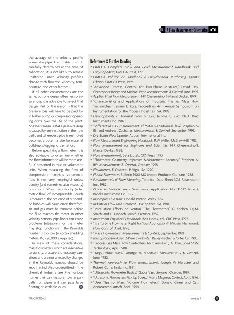 flow and level measurement - Omega Engineering