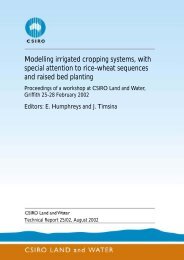 Modelling irrigated cropping systems, with special attention to rice ...