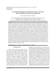 Environmental Challenges in Trans-Boundary Waters, Case Study ...