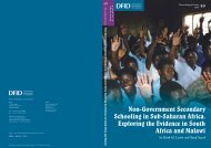 Non-Government Secondary Schooling in Sub-Saharan Africa ...