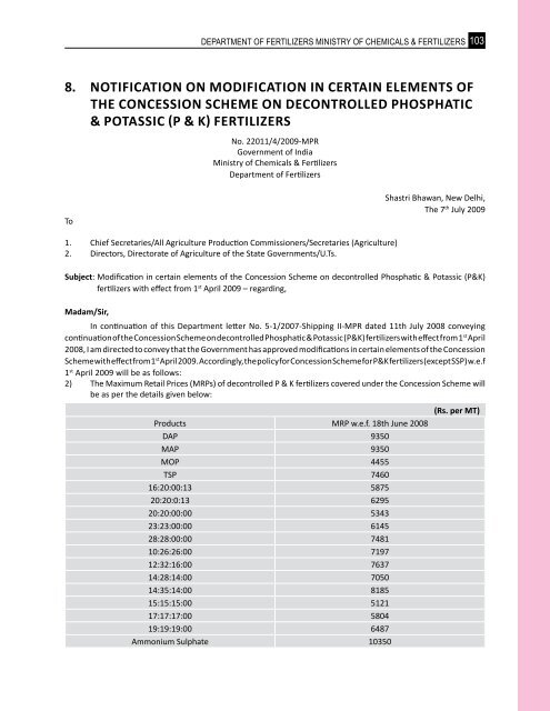 Indian-Fertilizer-Scenario - Department of Fertilizers