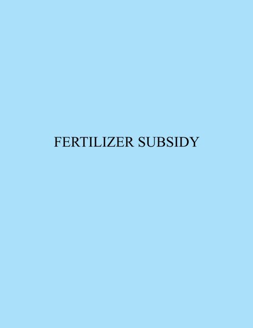 Indian-Fertilizer-Scenario - Department of Fertilizers