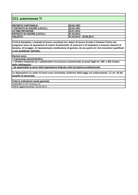 CCL autorimesse TI - Realisator AG