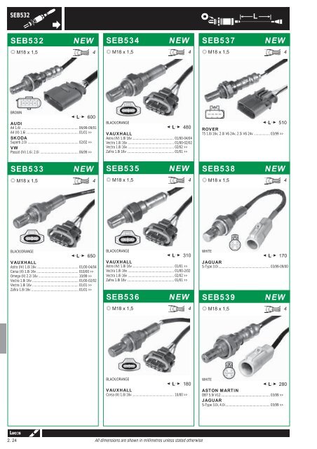 Lambda Sensors Catalogue