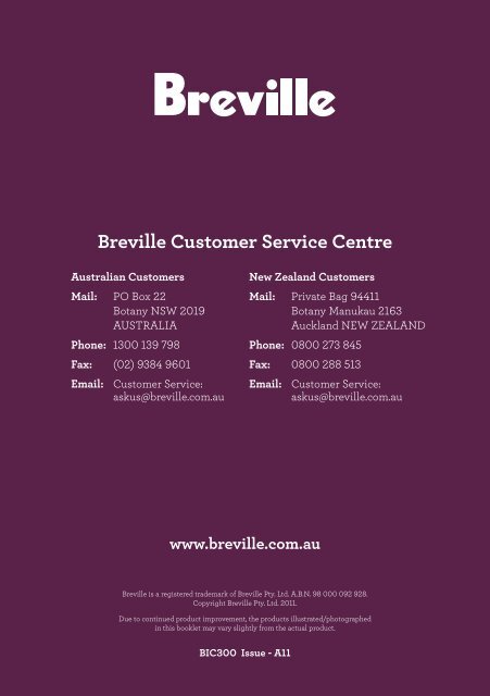 Breville Customer Service Centre