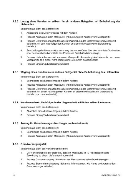 Handbuch zur Messung und Datenaustausch im liberalisierten - VSE