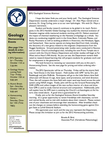 Geology - BYU Geological