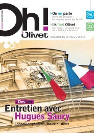 Entretien avec Hugues Saury - Olivet