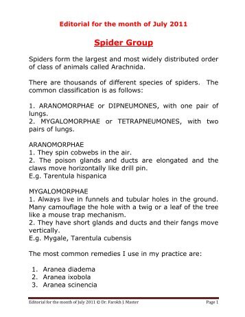 Spider Group - Dr. Farokh Master