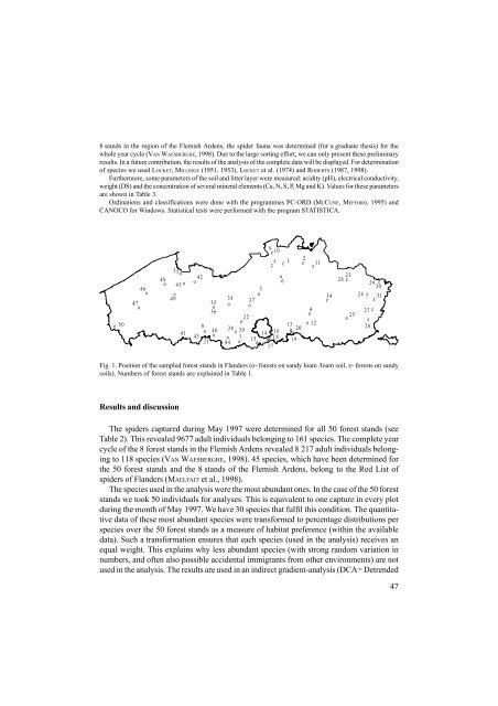 Evaluation of prey for the spider Dicymbium brevisetosum