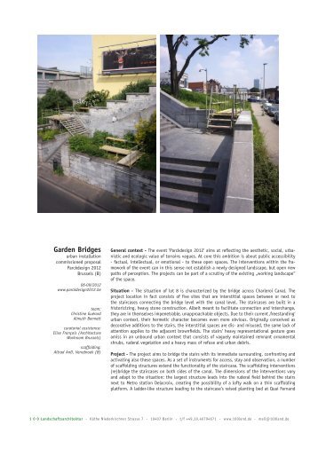 Garden Bridges - 100land Landschaftsarchitektur - Thilo Folkerts