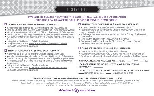 CHICAGO RITA - Alzheimer's Association