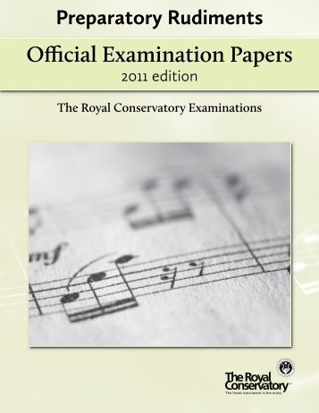 Preparatory Rudiments - RCM Examinations