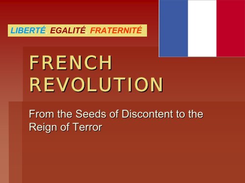 THE FRENCH REVOLUTION 1789-1799 - Darien Public Schools