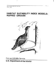 Habitat suitability index models: ruffed grouse