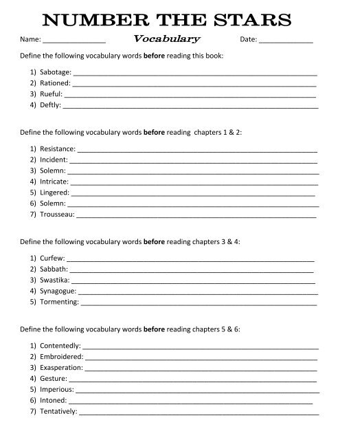 number-the-stars-vocabulary-pdf