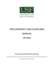 PCard Manual - USF Health