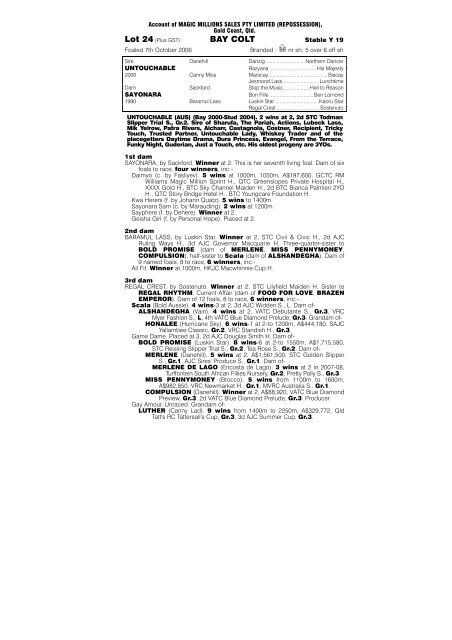 PDF Catalogue - Magic Millions