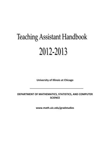 TA Handbook - MSCS@UIC - University of Illinois at Chicago