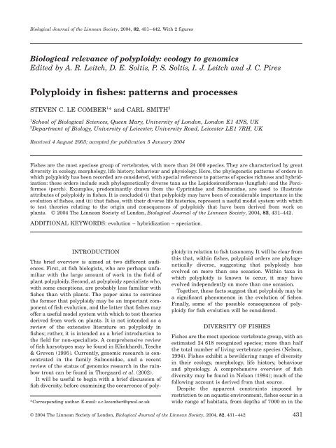 Polyploidy: Biological Relevance