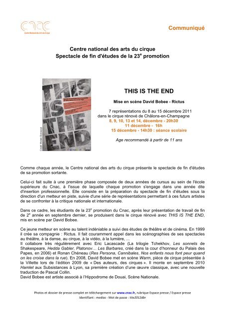 THIS IS THE END - Le Ministère de la culture