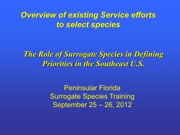 Species - U.S. Fish and Wildlife Service