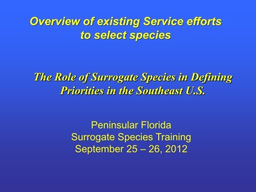 Species - U.S. Fish and Wildlife Service